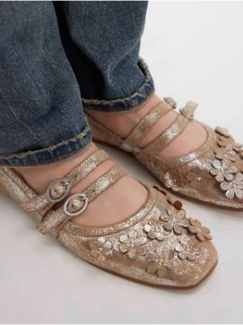 New in Box! Free People Mimosa Mary Jane flats - size 9.5 - Picture 2 of 5